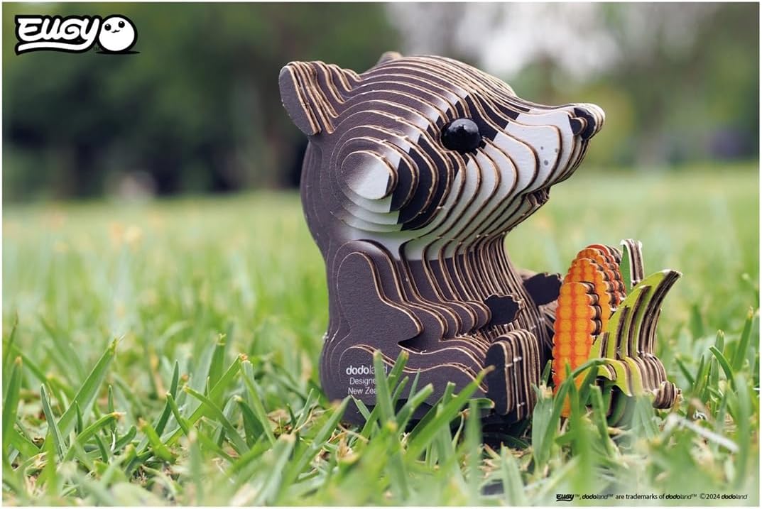 Eugy Raccoon 3D Puzzle - 46 Piece Eco-Friendly Educational Toy Puzzle for Boys, Girls & Kids Ages 6+