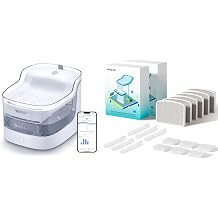 PETGUGU Cat Water Fountain with 6Packs Replacement Filters,App Monitoring, Ultra-Quiet Automatic Pet Water Dispenser, Wireless Pump, 8-Layer Filtration,WiFi Cat Drinking Fountain for Cats and Dogs