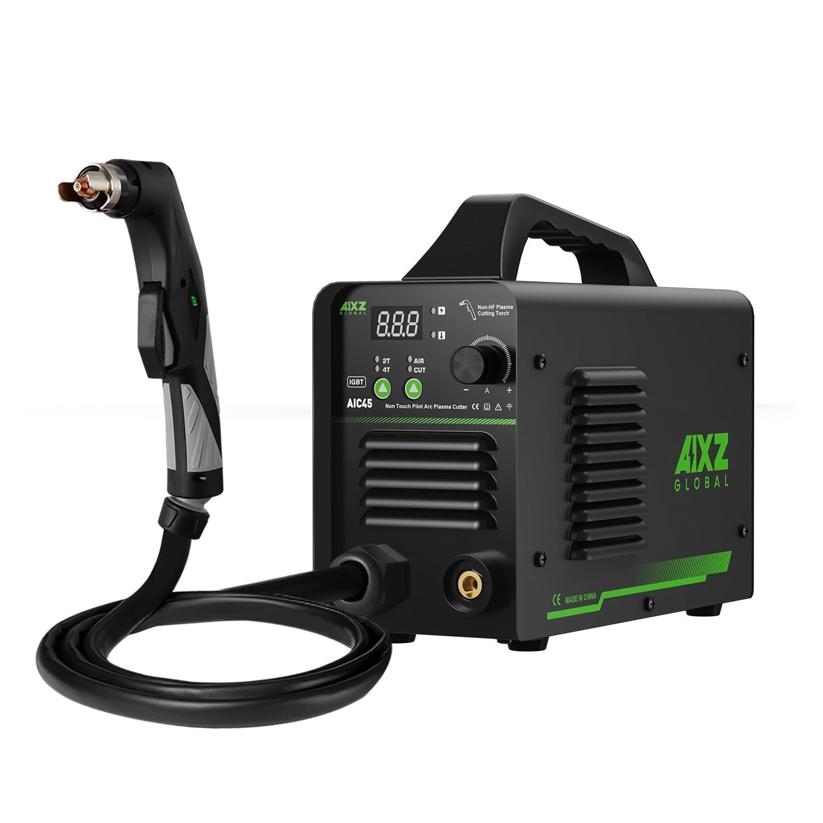 Plasma Cutter, Plasma Cutter, Non-Touch ARC AIC45 45Amps DC Air Cutting Machine Digital Clean Cut 16mm for DIY & Home Workshops