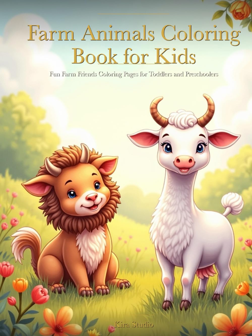 Farm Animals Coloring Book for Kids: Fun Farm Friends Coloring Pages for Toddlers and Preschoolers