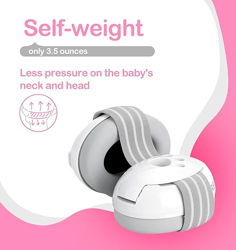 Miniatura 4 de Hocazor HZ001 - Protección auditiva para bebés, certificado CE y CPC para bebés de hasta 36 meses, con diadema de repuesto, orejeras para bebés,