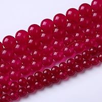 Vista 31 de Cuentas sueltas redondas de gemas naturales, cuentas de cristal de piedra energética para hacer joyas 15" (Cristales de cuarzo de fresa, jades, 6MM)