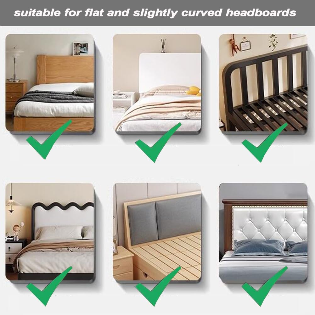 Copertura per testiera letto in velluto morbido ed elasticizzato, imbottito, lavabile, antipolvere, grigio, 100 cm