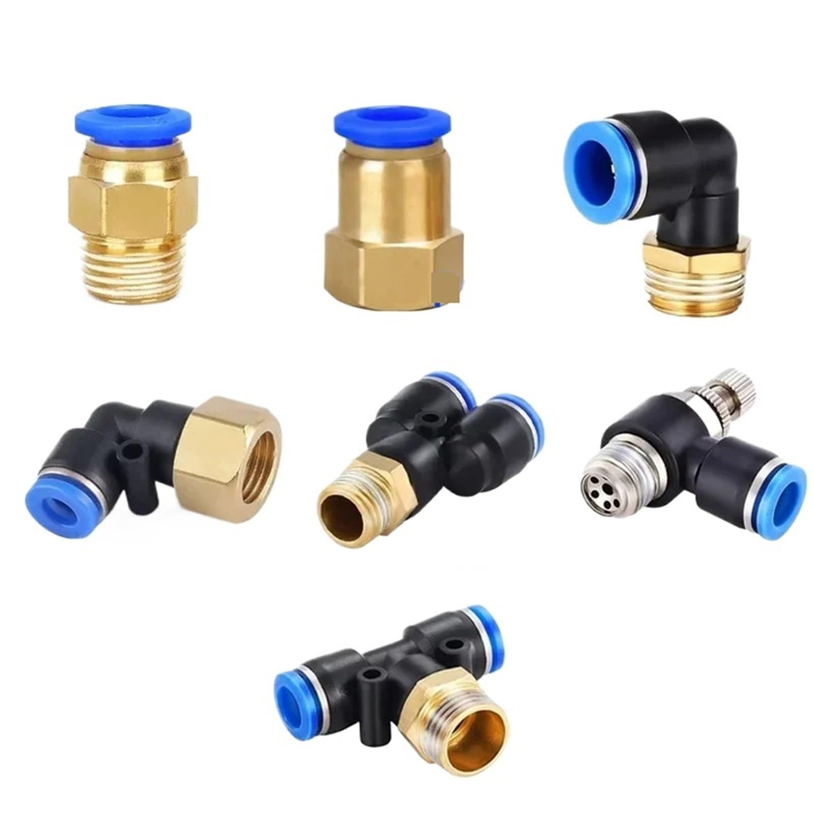 Złącze pneumatyczne PL 4 mm - 12 mm złączka do węża 0.6 cm 0.3 cm 1 cm 1/5.1 cm gwint łącznik rurowy 1 szt. (12-04)