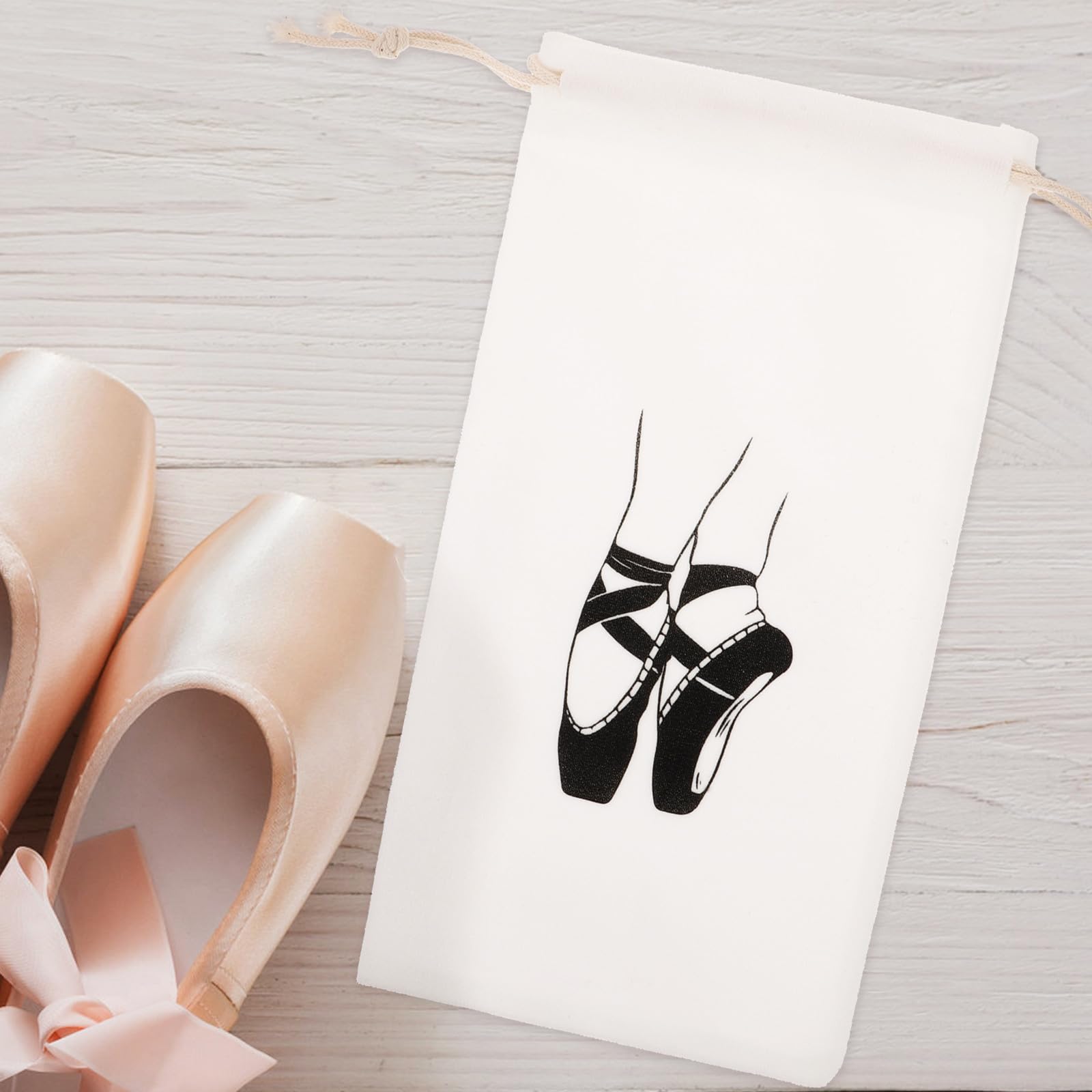 BESPORTBLE Bolsa para Zapatillas de Ballet (4 Unidades): Bolsas para Zapatillas de Punta, con cordón, Organizador de para Mujeres, niñas y Bailarinas, Accesorios para Exteriores.