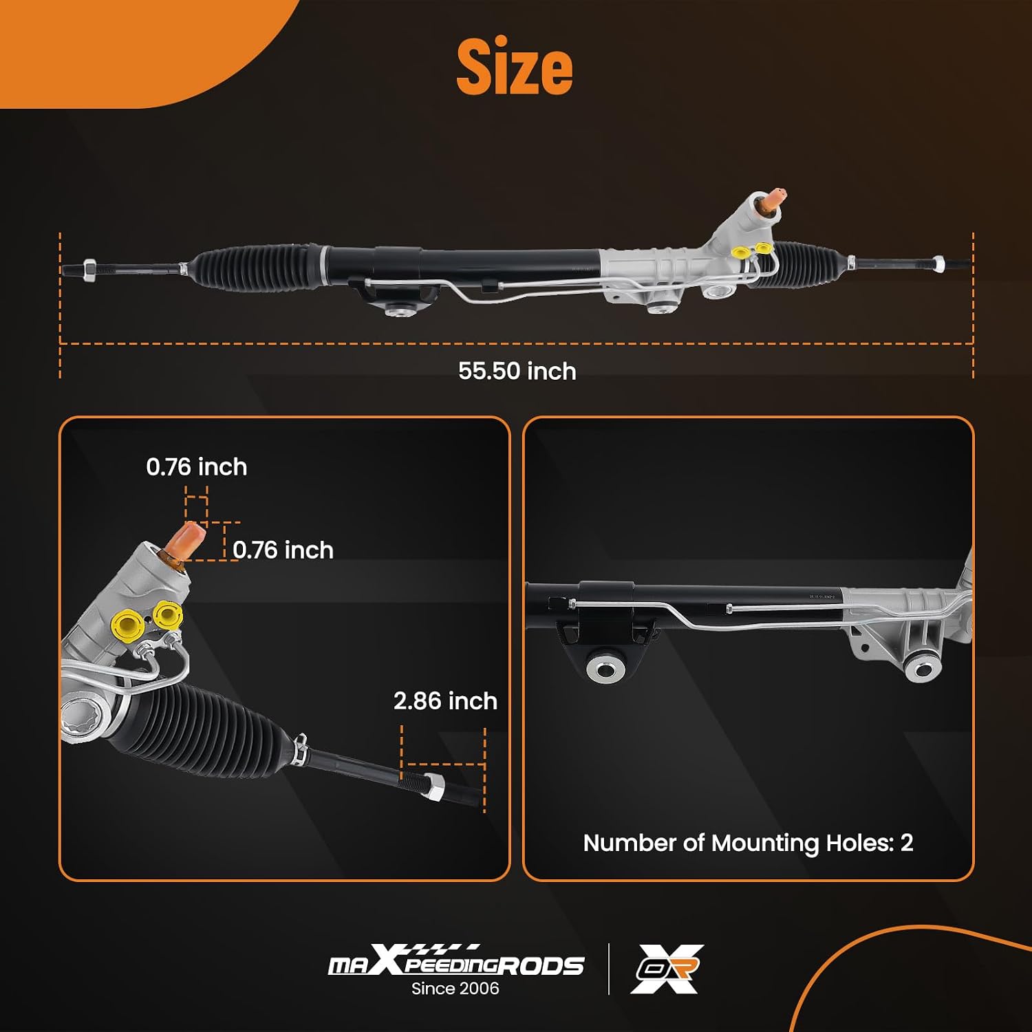maXpeedingrods Hydraulic Power Steering Rack and Pinion for Lincoln Navigator 2011-2014, for Ford Expedition 2011-2014 All Models, for Ford F-150 2011-2014 6.2L, BL1Z3504A, CL3Z3504B, 22-2121