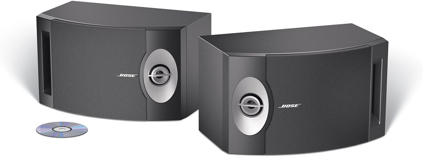 Bose 201-V Direct/Reflecting Bookshelf Speakers (Pair) - Black | Spacious Stereo Sound for Music & Home Theater