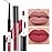 evpct 2Pcs Rose Red Pink Mauve Neutral Color Lip Liner and Matte Lipstick Makeup Sets Vegan Lipstick Lip Liner and Gloss Set Lip Stain Long Lasting Waterproof 24 31