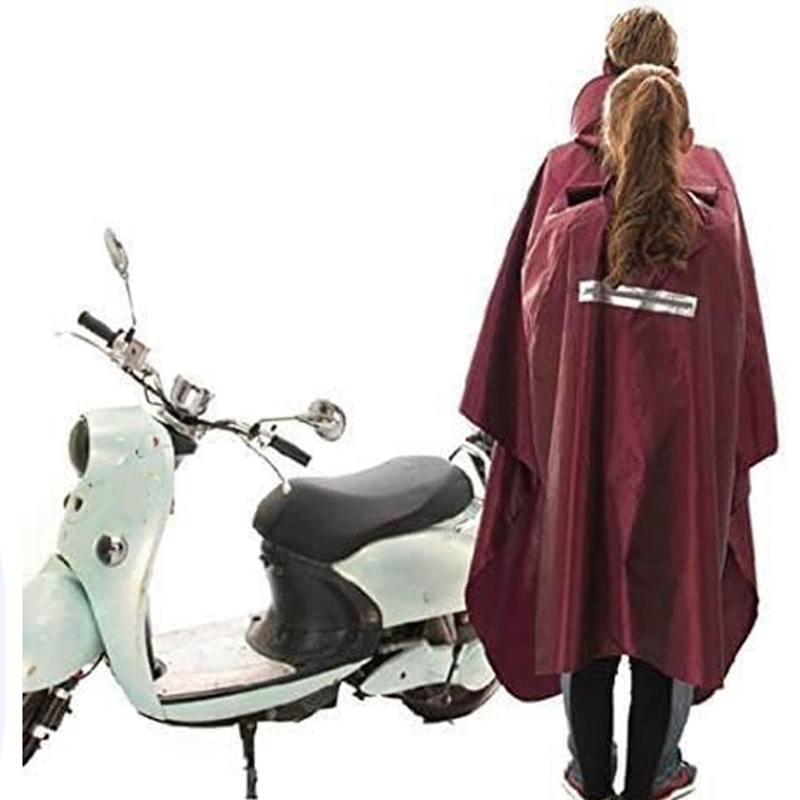 Uniwersalna osłona przeciwsłoneczna na motocykl elektryczny, podwójna kurtka rowerowa/motocykl/ebike/skuter Poncho płaszcz przeciwdeszczowy, peleryna, ponczo, z którego mogą korzystać dwie osoby jedno