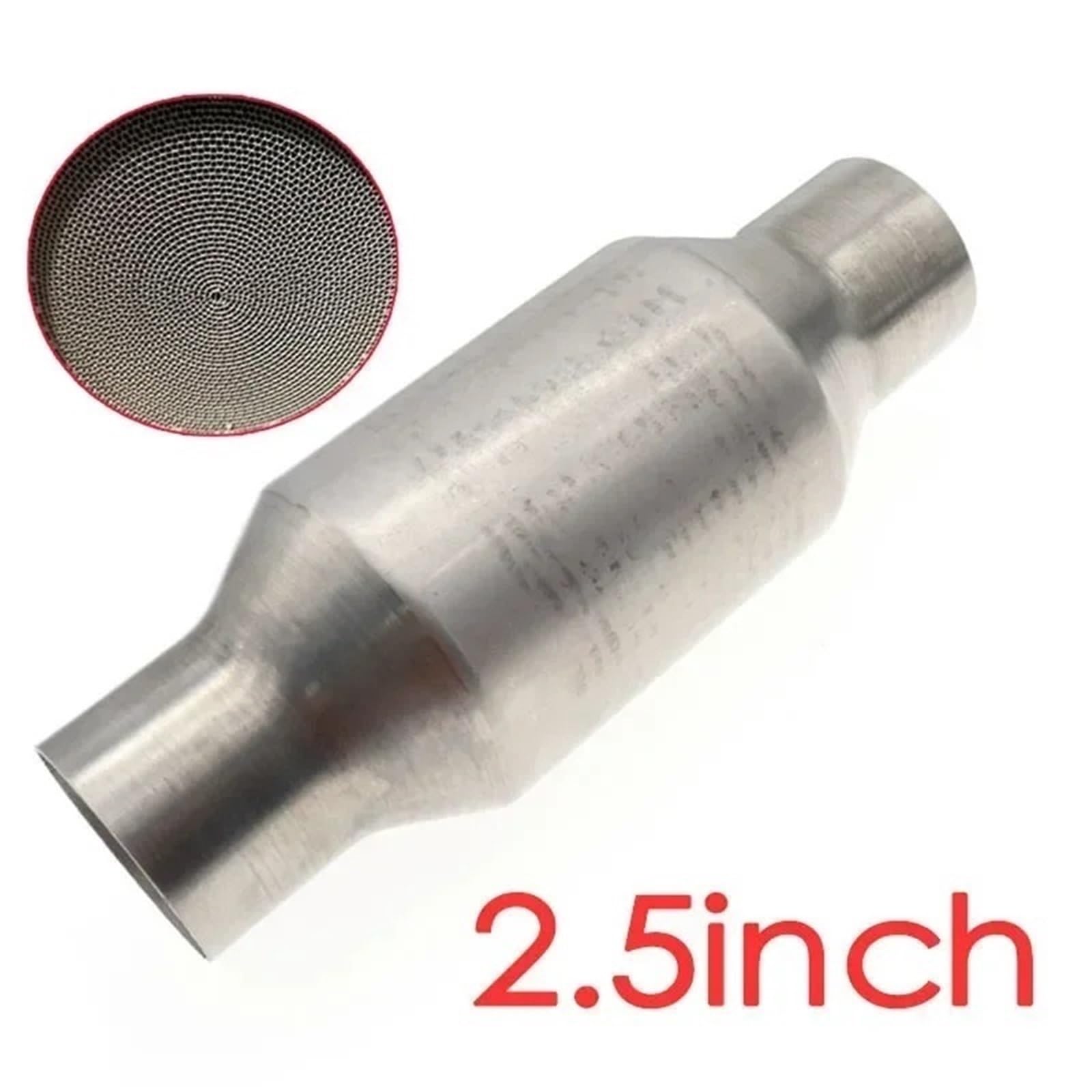 Katalizator filtr 2,5" Uniwersalny katalizator samochodowy, tłumik wydechowy, długość 11" 400 ceramiczny/200-komorowy, podłoże metalowe | 200 cell Metallic