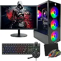 PC GAMER RYZEN 5 5600GT, 16GB DDR4, SSD SATA 480GB, FONTE 500W + KIT GAMER 4 EM 1 + MONITOR 19