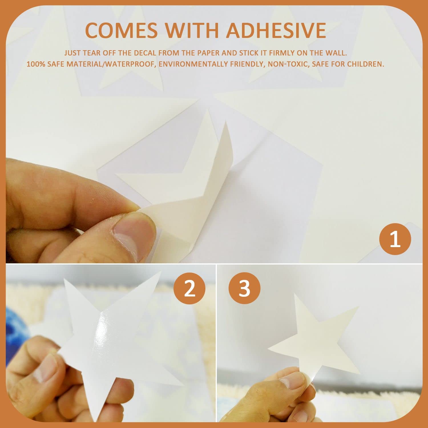 452 Pegatinas de estrella que brillan en la oscuridad, hermosas pegatinas adhesivas de estrella luminosa DIY para dormitorio de niños, decoración de sala de estar