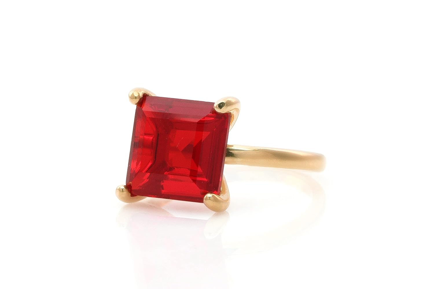 Solitaire Ruby Ring for Women – Handcrafted Birthstone Rings for Women – Alluring Engagement Ring, Birthday Ring, Anniversary Ring – All Ring Sizes Available