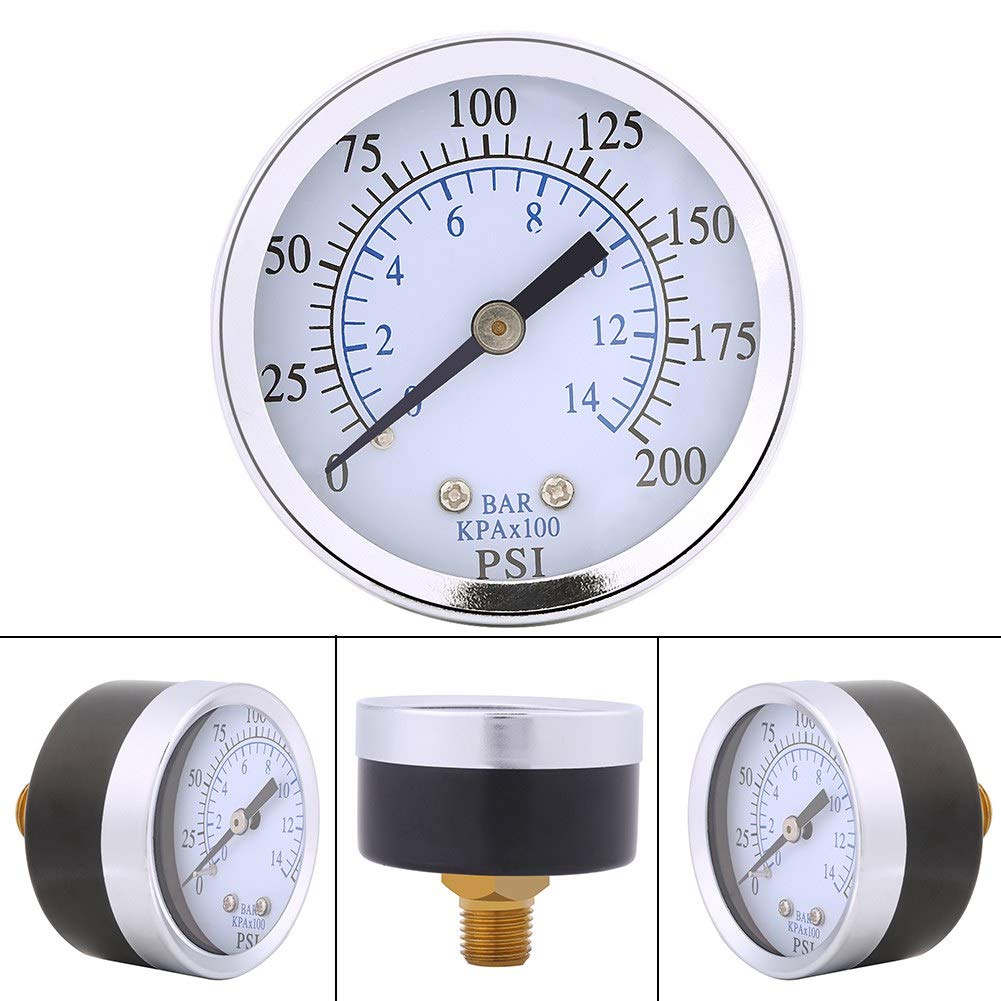 0-2000kpa 0-300psi Manometer Dubbele Schaal Vacuüm... – Vicedeal