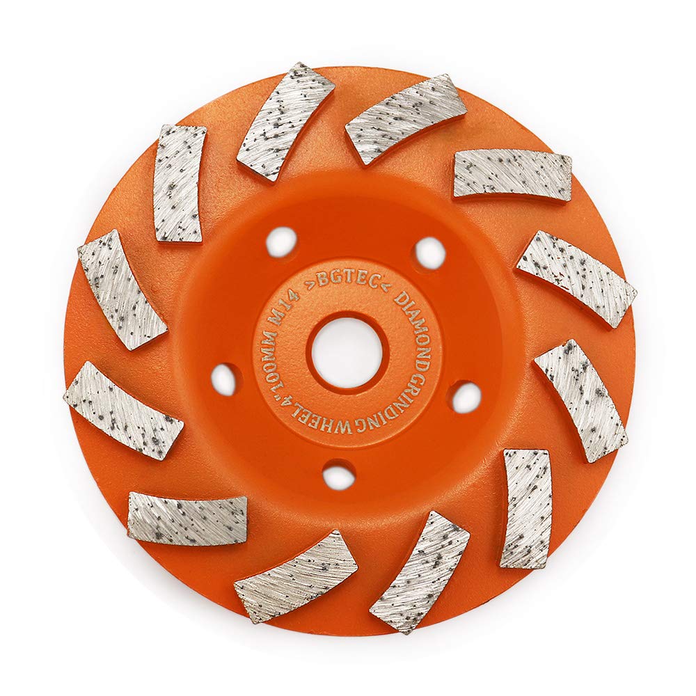 BGTEC Diamant-Schleiftopf 115mm Für Beton, Granit & Marmor – Mit 22,23mm Bohrung, #40/50 Körnung – Für Trocken- & Nassschliff An Winkelschleifern