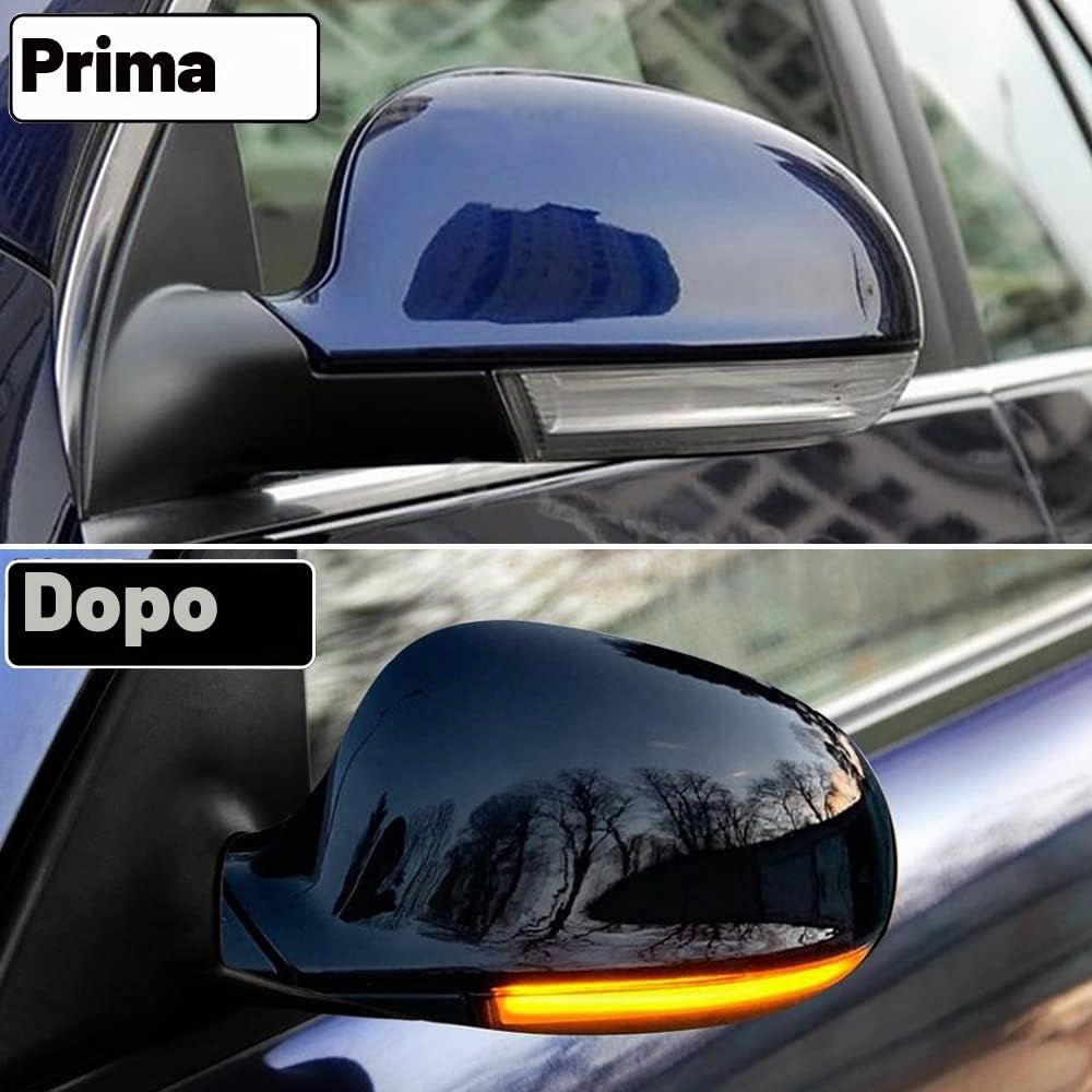 Coperchio specchietto retrovisore per Vw Golf MK5 GTI Jetta 5 | Auto Sostituzione Nero Lucido Sinistro e Destro per Passat B6 B5.5 Sharan Golf Plus Variant EOS 2005-2007
