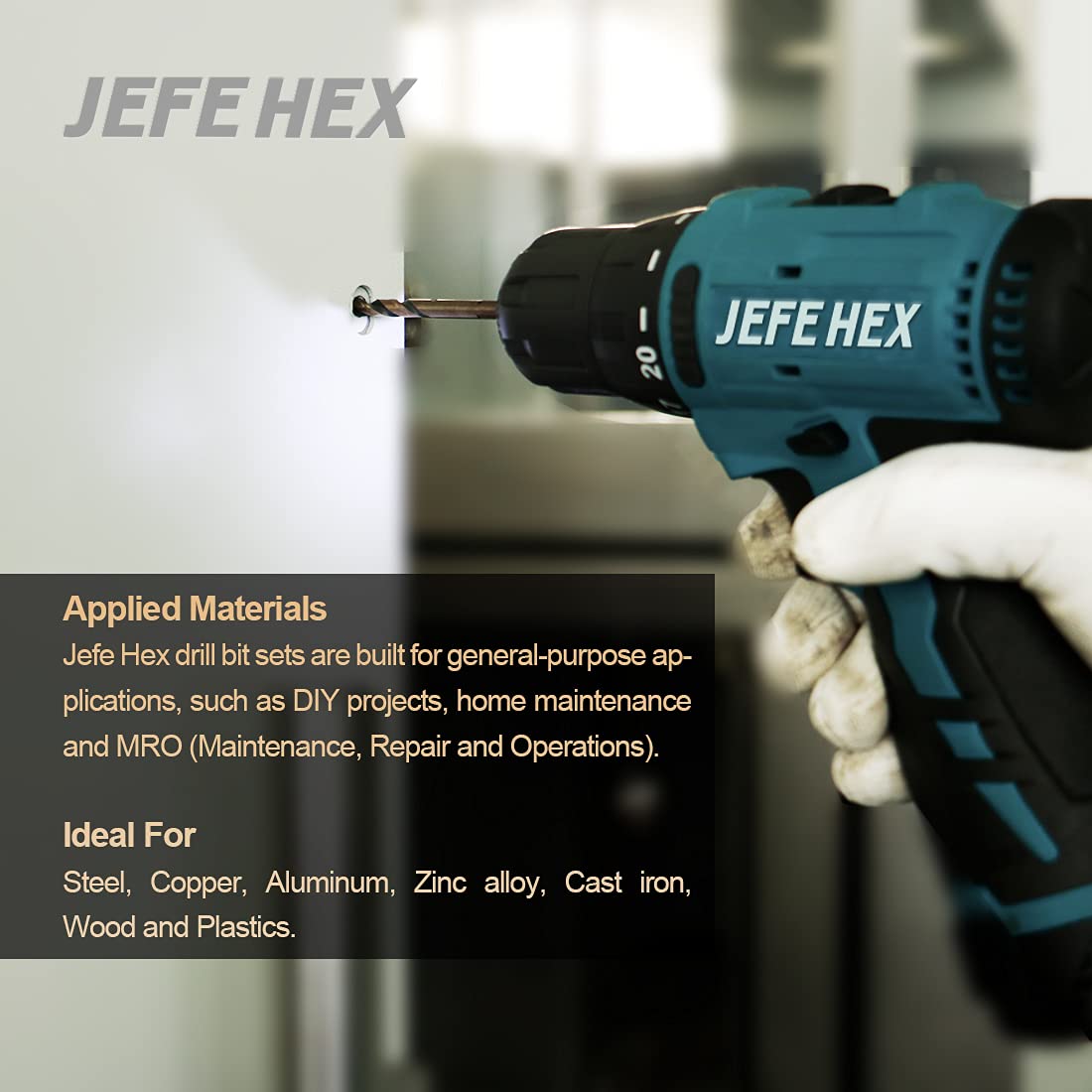 Jefe Hex Drill Bits - 2-Piece Set -3