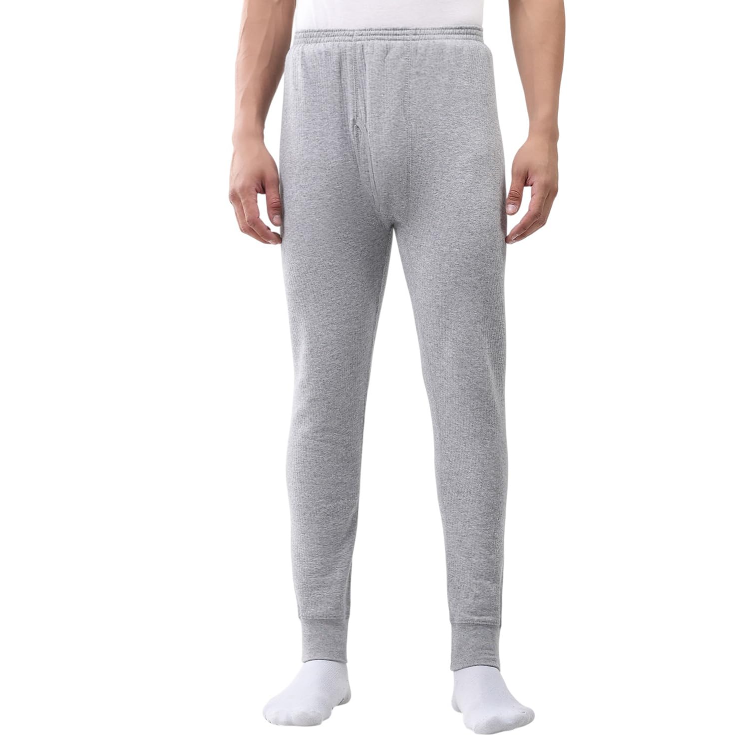 Men Regular Fit Solid Pattern Elasticated Mid Rised Thermal Lower(Pack of 1)-image-6