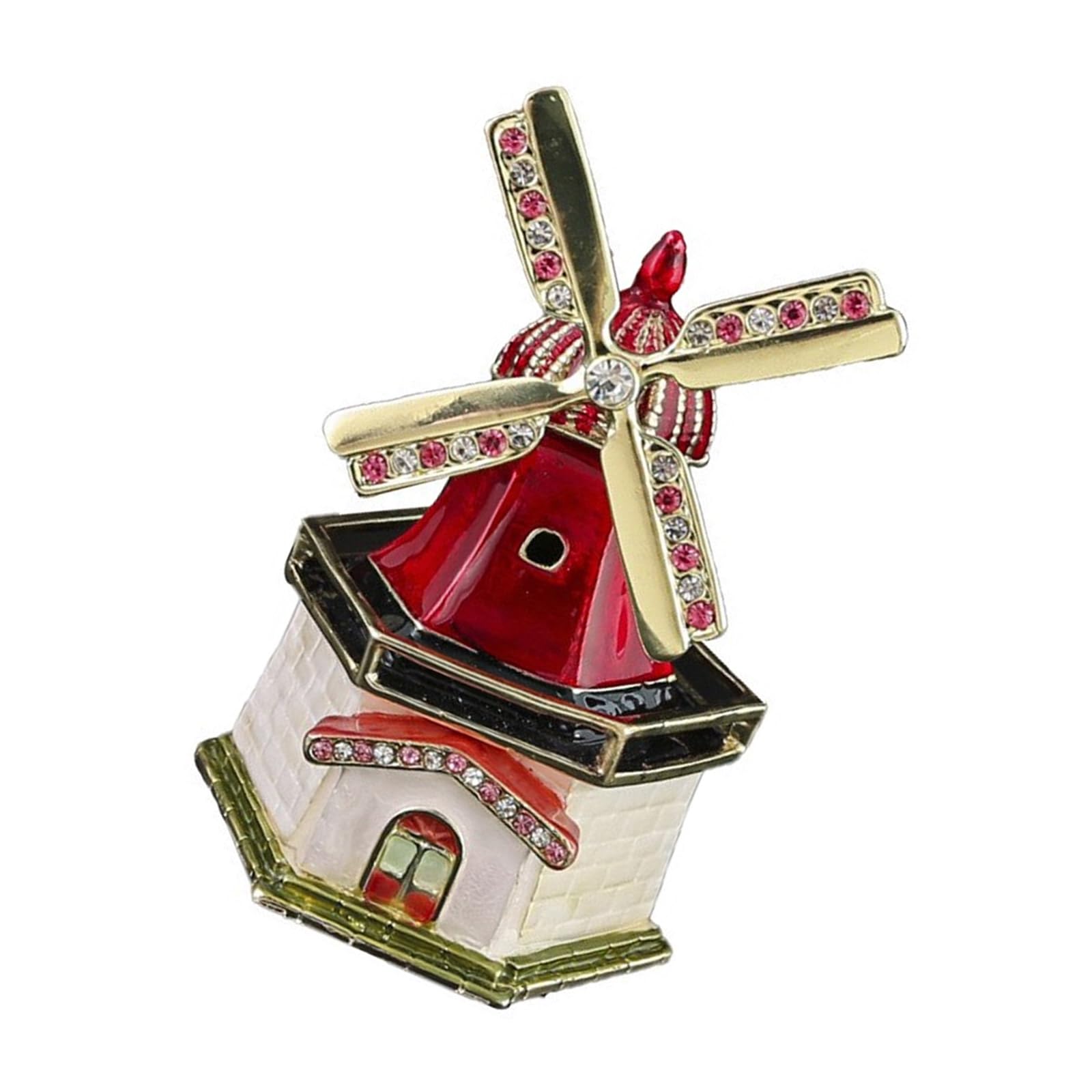 Boîte de rangement de bijoux nomade pour coiffeuse et voyage motif moulin rouge