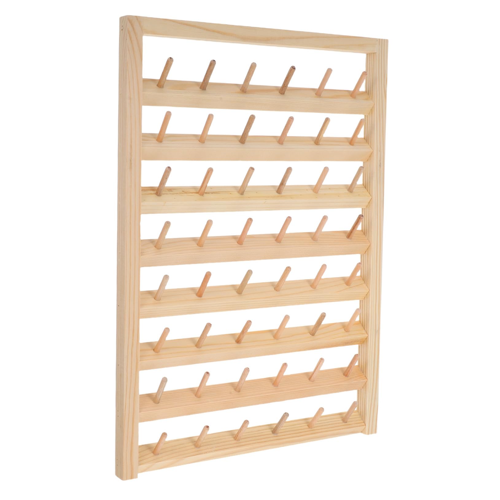 Sewroro Estante de Madera para Carretes de Hilo Sólido Soporte Práctico para Bordado y Costura Organizador Pared para para Manualidades y Proyectos DIY