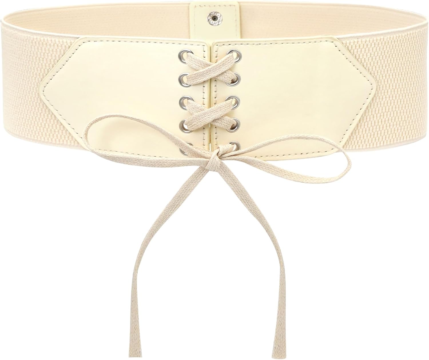 BAOKELAN Women Wide Elastic Belts Stretchy Vintage Lace-up Corset for Dresses