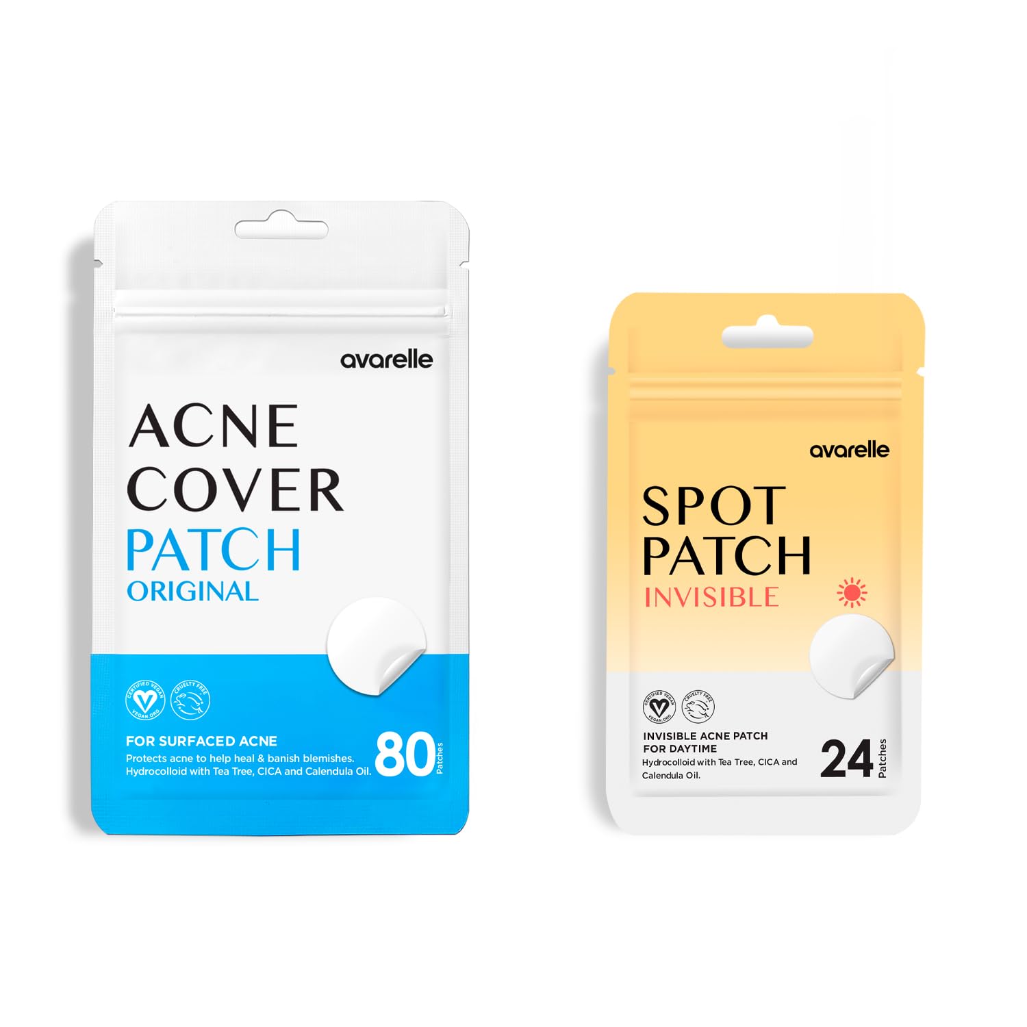 AVARELLE Pimple Emergency Kit Pimple Patches Hydrocolloid Acne Patches for Blemishes and Zit for Face Vegan Cruelty Free