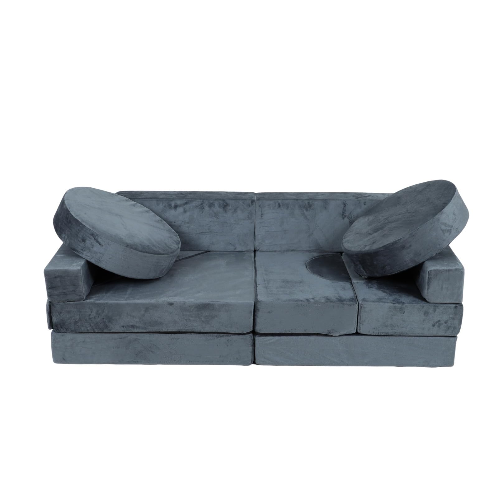 KEIKI 14pcs Modular Play Couch, Sectional Sofa, Convertible Foam and Floor Cushion for Playroom Bedroom