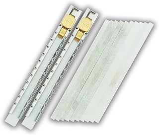 Flat Soapstone Holder Set Pack of 12pcs, Mark White Clear and Removable Markings, 10pcs Flat Soapstone Replacement, Best for Welding