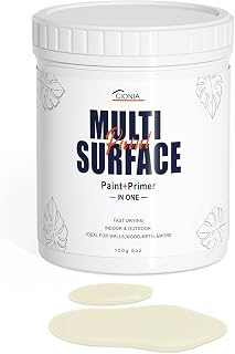 CIONIA All-in-One Paint - Multi Surface Vanilla White Paint - Furniture and Cabinet for Interior/Exterior - No Sanding, Quick Drying, Perfect for Wood, Wall, Metal and More, 5 Oz