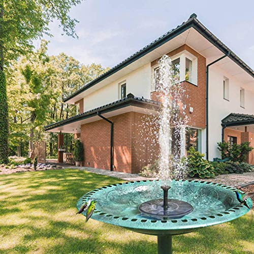 AISITIN Solar Fountain Pump 3.5W Circle Solar Water Pump Floating Fountain Built-in Battery, with 6 Nozzles,for Bird Bath,Fish Tank,Pond or Garden Decoration - Image 4