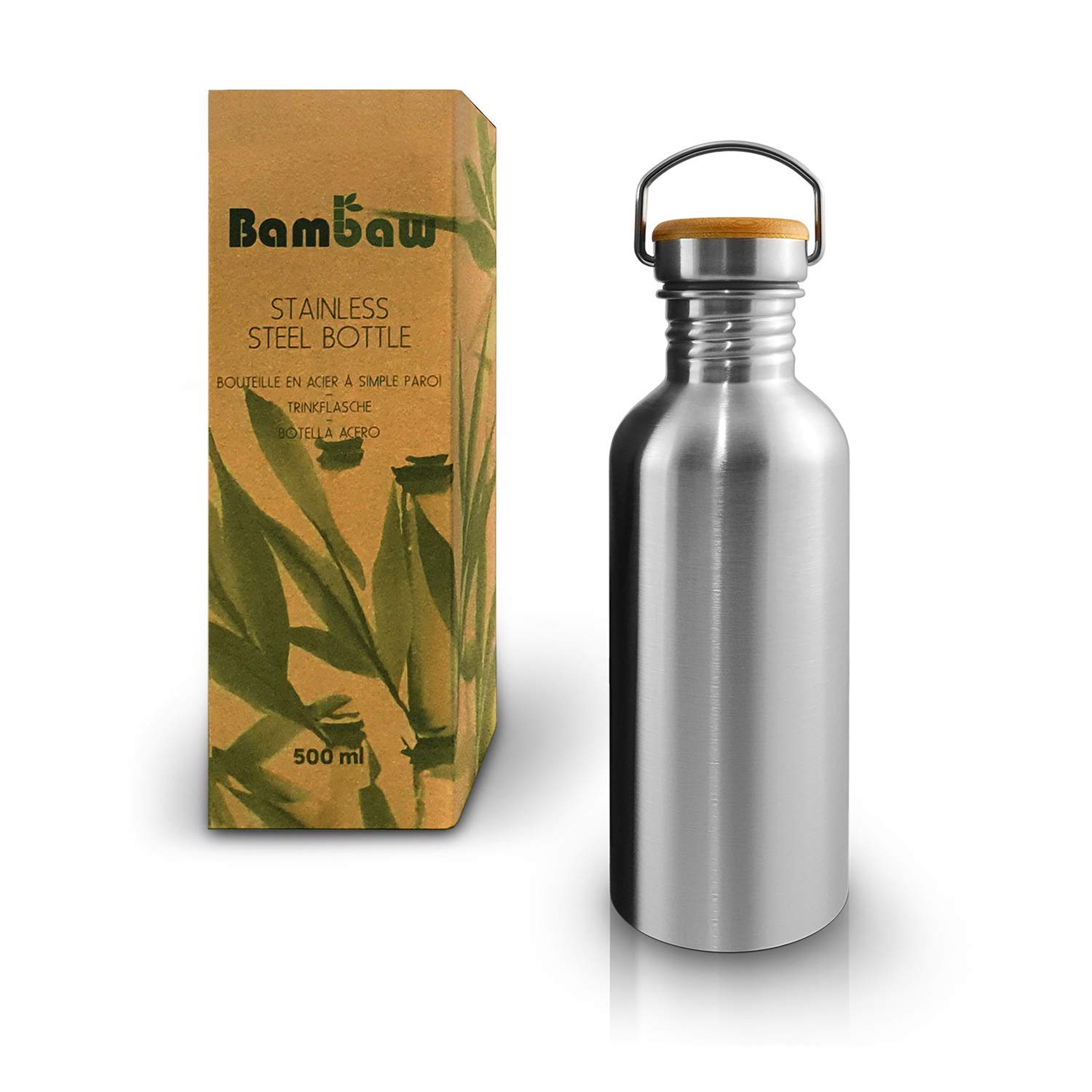 17 Oz Water Bottle | Water Bottle Stainless Steel | Non-insulated Single Wall Stainless Steel Water Bottle | Steel Water Bottle | Metal Water Bottle…