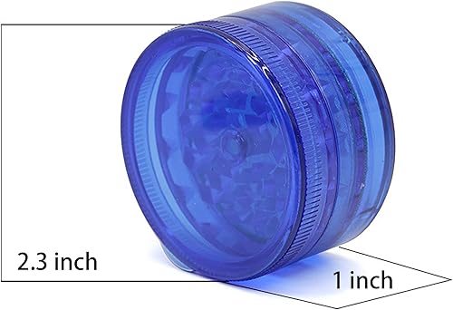 Miniatura 2 de Paquete de 3 molinillo de hierbas manual, molinillo de especias pequeño de 2.3 pulgadas con almacenamiento, molinillo de hierbas de plástico