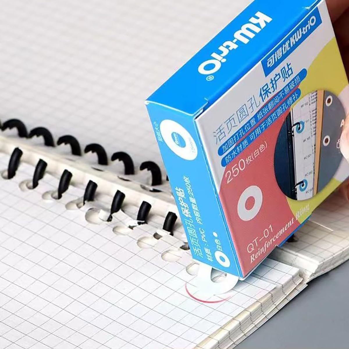 1000 Rinforzi Fori Per Fogli Autoadesivi - Salvabuchi Per Raccoglitori, Scuola E Ufficio - Foto 10