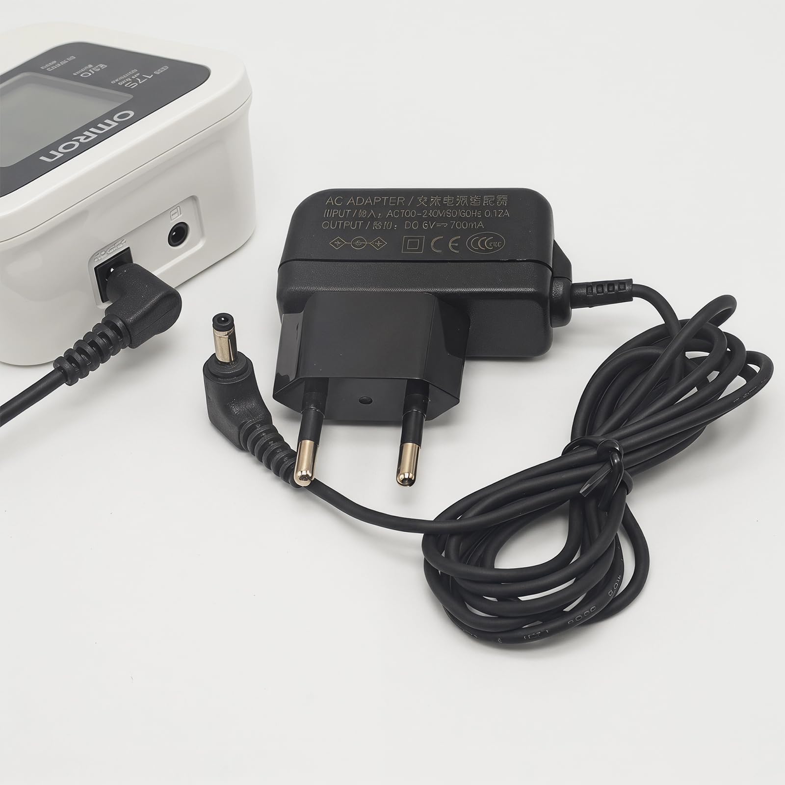 Powice 6 V zasilacz ładowarka do miernika ciśnienia krwi Omron X7 Smart, 1,5 m