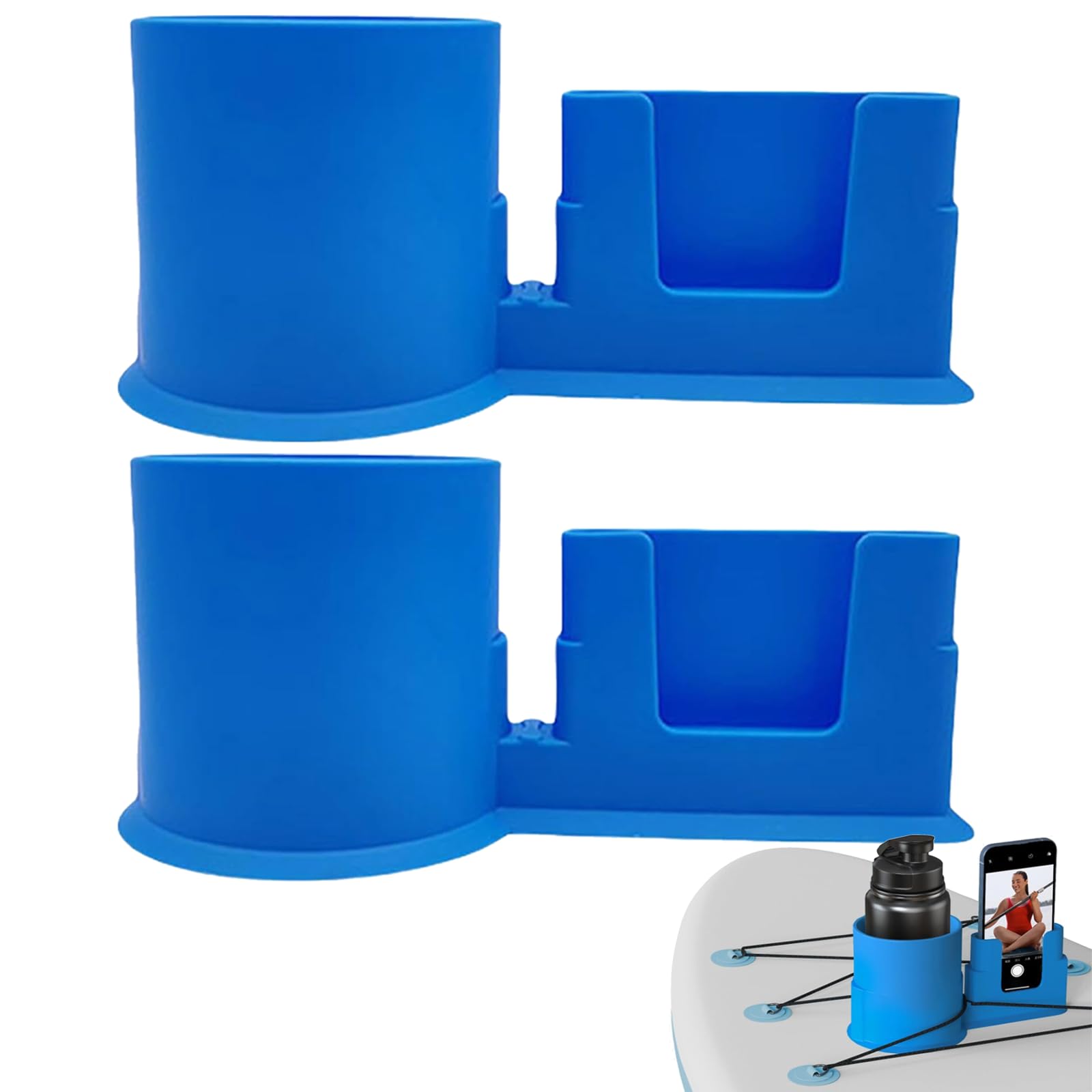 2 Portabicchieri Universali Per Kayak - Supporto Per Bottiglia Con Corda Anti-ribaltamento - Accessori Per Canoa, Pesca E Paddle Board - 2