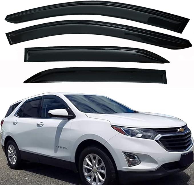 Side Window Visors Rain Guards Vent Deflectors for Chevrolet Equinox 2018 2019 2020