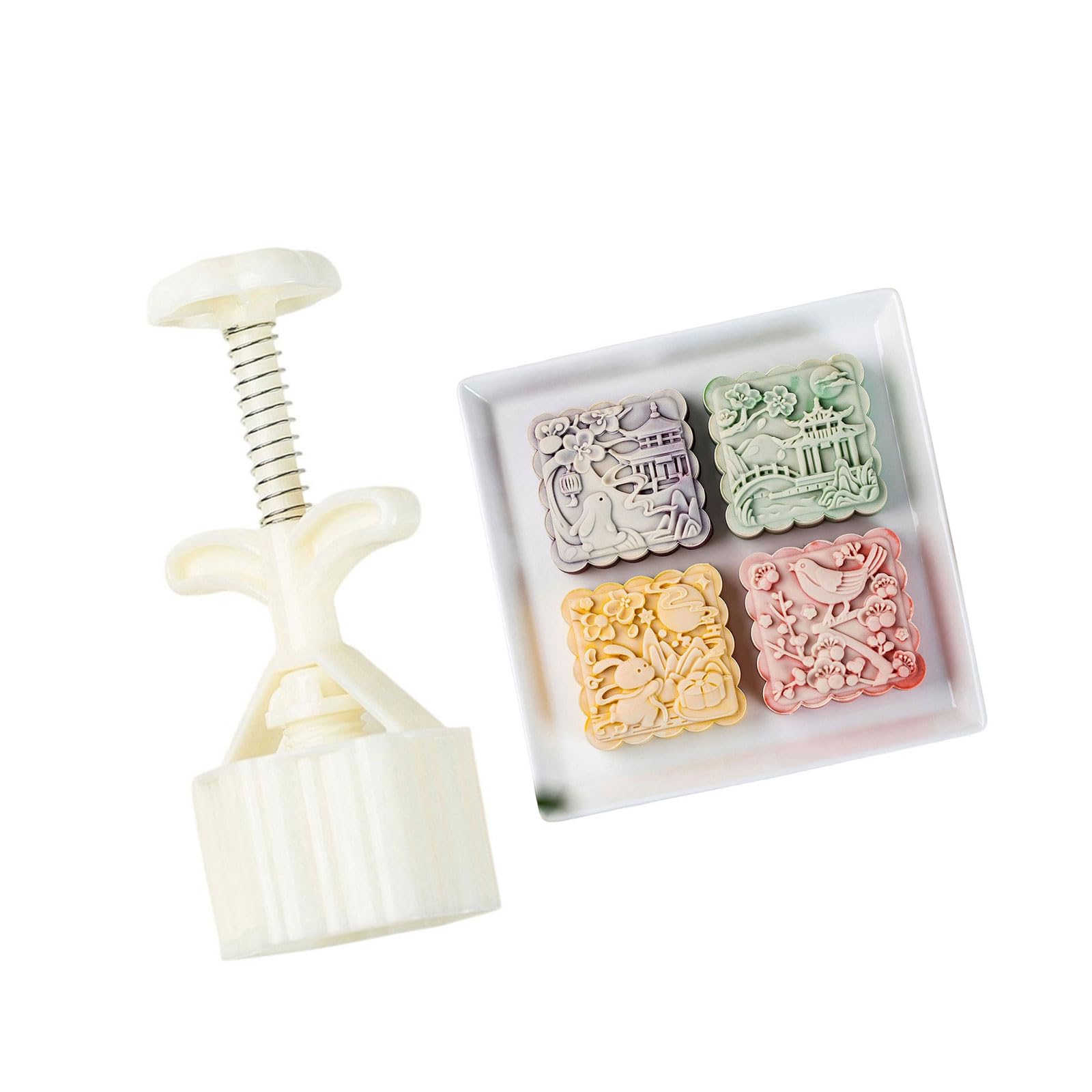 Jazuaiao ABS Cake Molds 75g Capacity Food-Safe with Fish Embossing for Festival Baking Food Grade Cakes Stamps