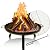 23 Inch Outdoor Fire Pit: Charcoal Grill Durable Wood Burning Fireplace Bowl with Grill Rack for Patio Garden, Backyard, Porch, Camping, BBQ, Picnic Bonfire