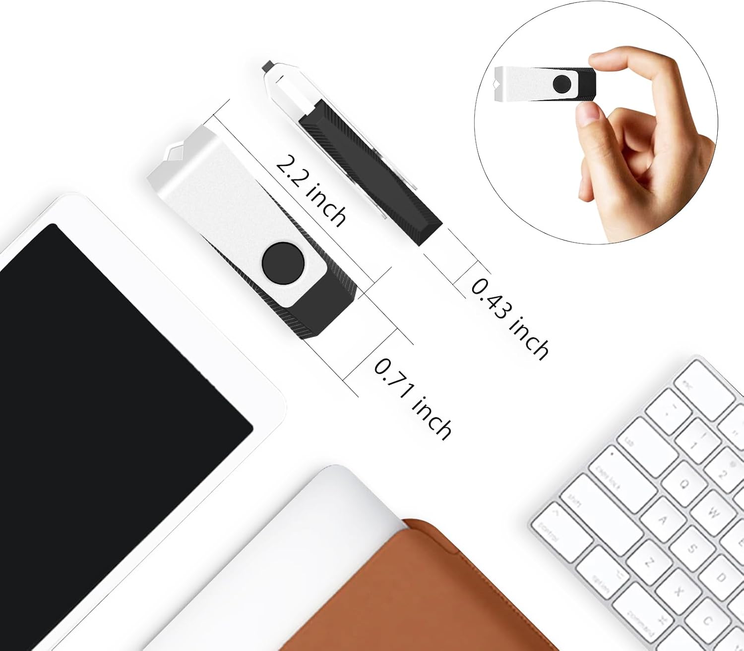 EASTBULL 100 Pack of Bulk Flash Drives 4GB USB 2.0 Flash Drives Pack 4 GB USB Drives Bulk Thumb Drives for Data Storage with 100 Strings and Labels (4GB, Black)