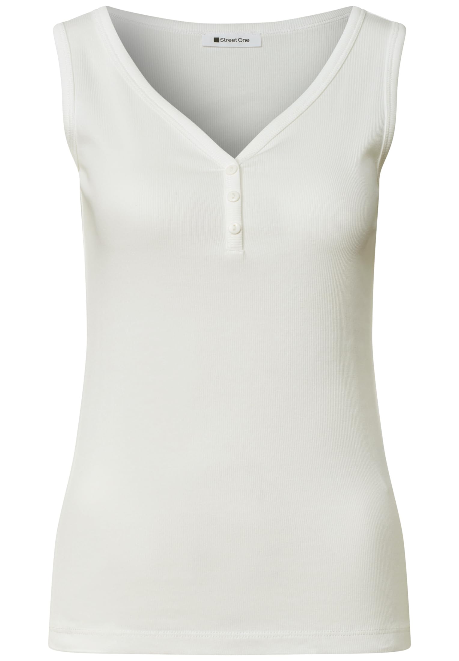 Street One 3230728 Parte Superior Acanalada con Cuello en V Mujer (Pack de 1)