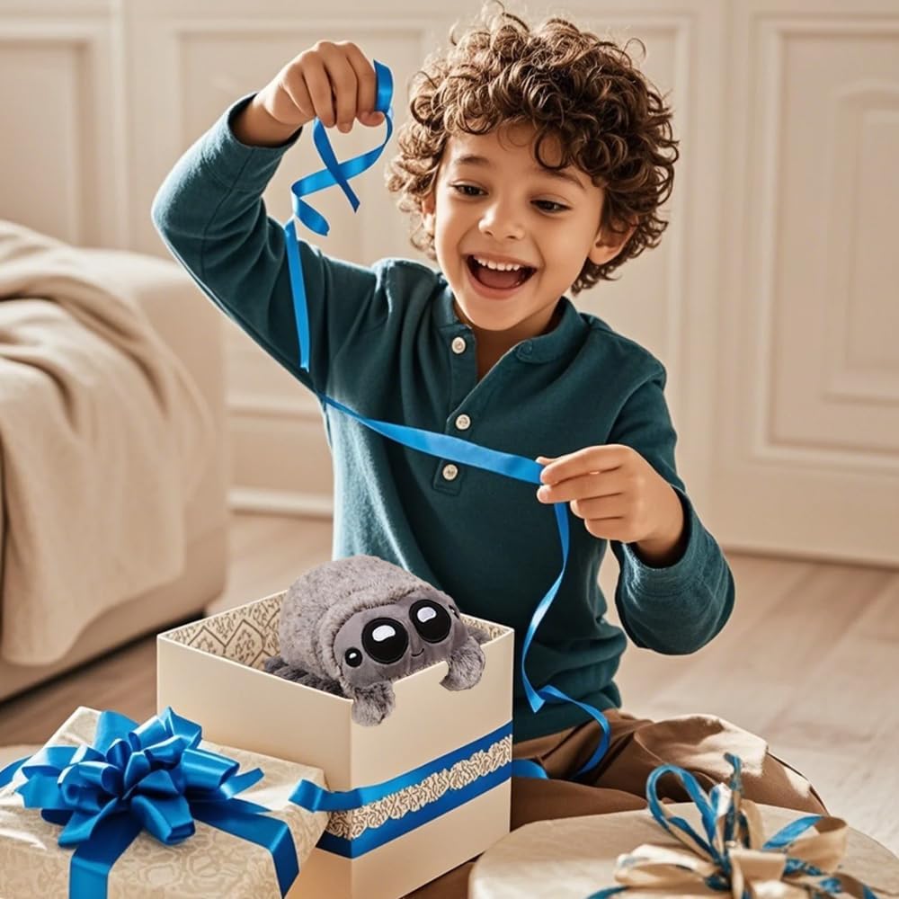 Spider Plush Toy 9 inches - This Cute Spider Plush Animal Toy, is Perfect for Birthday Gifts, Halloween, and Valentine's Day Alone!