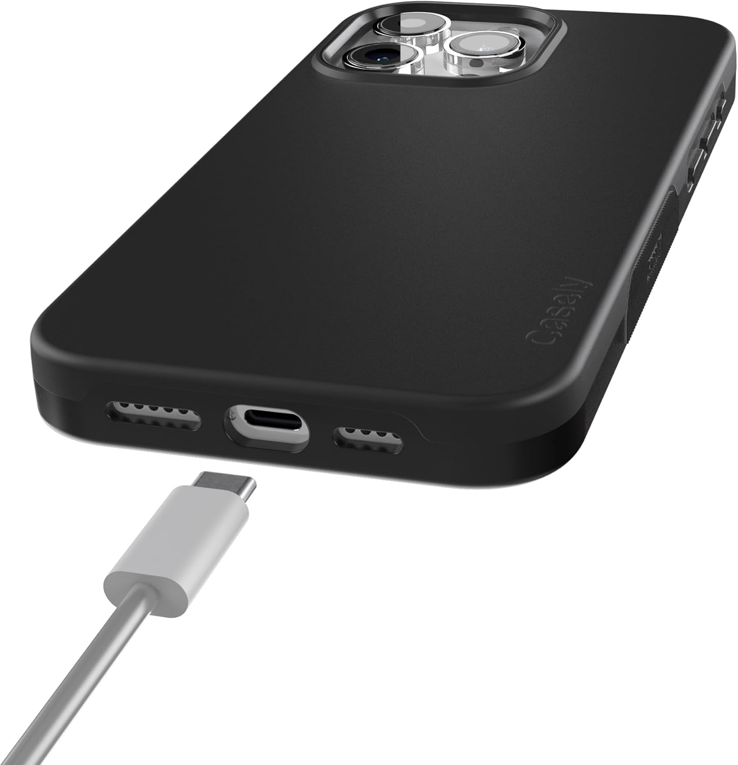 Casely iPhone 15 Pro Case | Black on Black | Bold Protective Design | Compatible with MagSafe