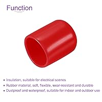 Vista 5 de DMiotech Paquete de 20 protectores de rosca de tornillo rojo de 1/2 pulgada de identificación, tapas de goma para pernos de tornillo, tubería