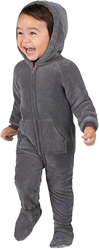 Miniatura 2 de Footed Pajamas Pijama de una pieza con capucha de chenilla para bebés, niños pequeños y niños - Regalos