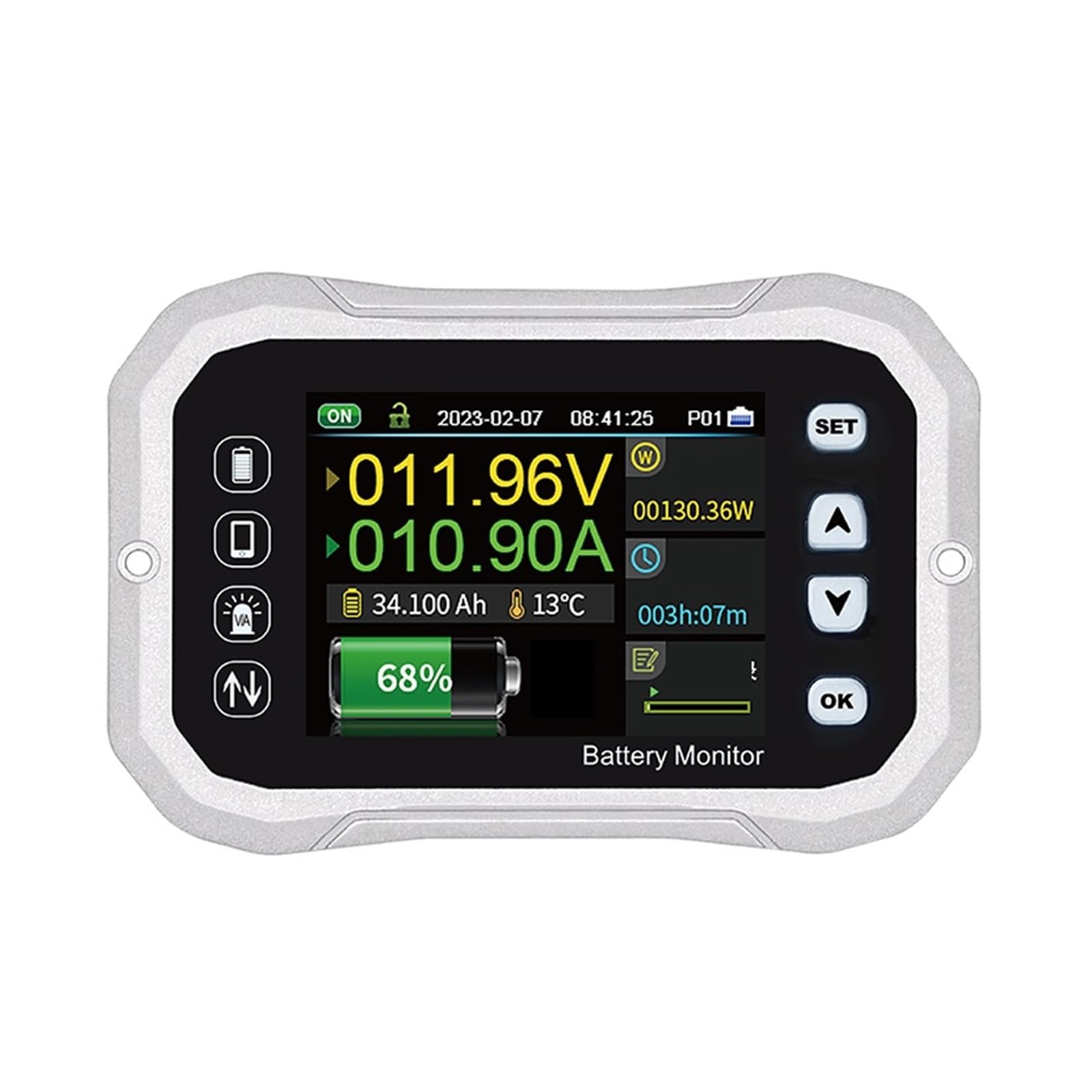 Monitor baterii Bluetooth KG140F DC 0-120 V 100 A 400 A Tester napięcia i prądu Wskaźnik pojemności(KG110F)