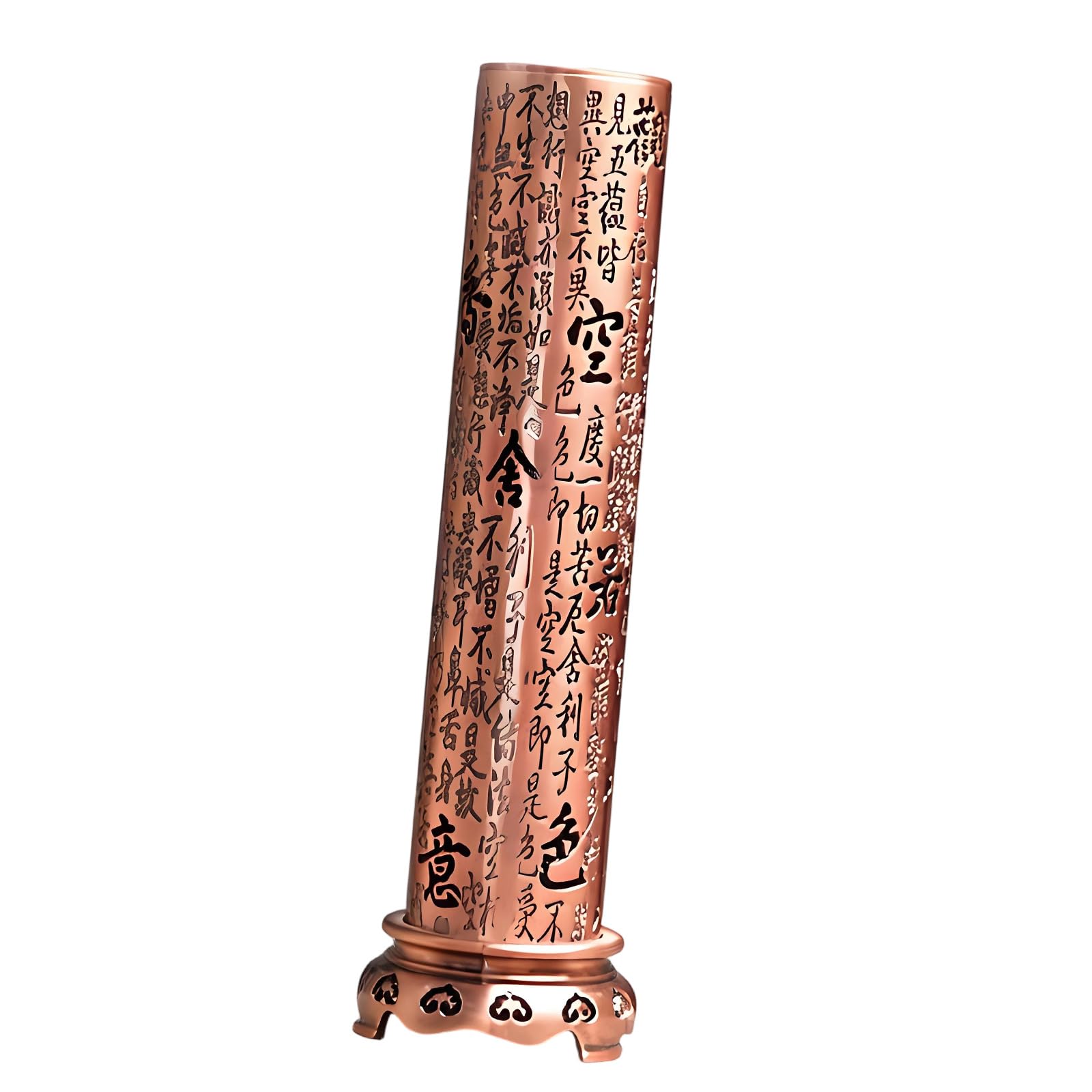 our fave Antique Metal Vertical Incenses Burners with Heart Sutras Carvings Hollow Cylinder Censers for Meditations Home Decors Vertical Scented Stove