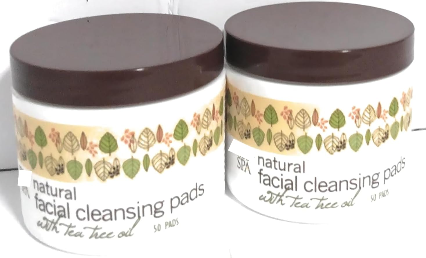 TJ's Natural Facial Cleansing Pads with Tea Tree Oil, 50 Count, 2-Pack