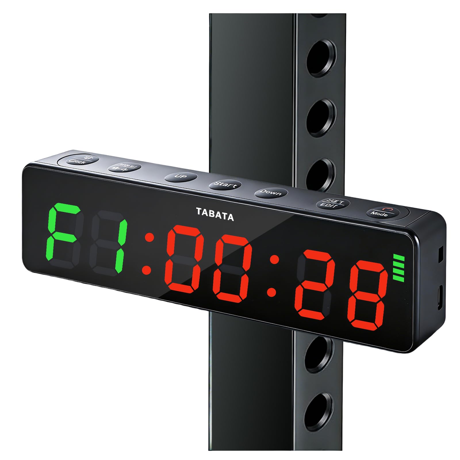 Timer Palestra LED Magnetico Ricaricabile, Cronometro Digitale Countdown/Count Up, 5 Livelli Luminosità per HIIT TABATA EMOM