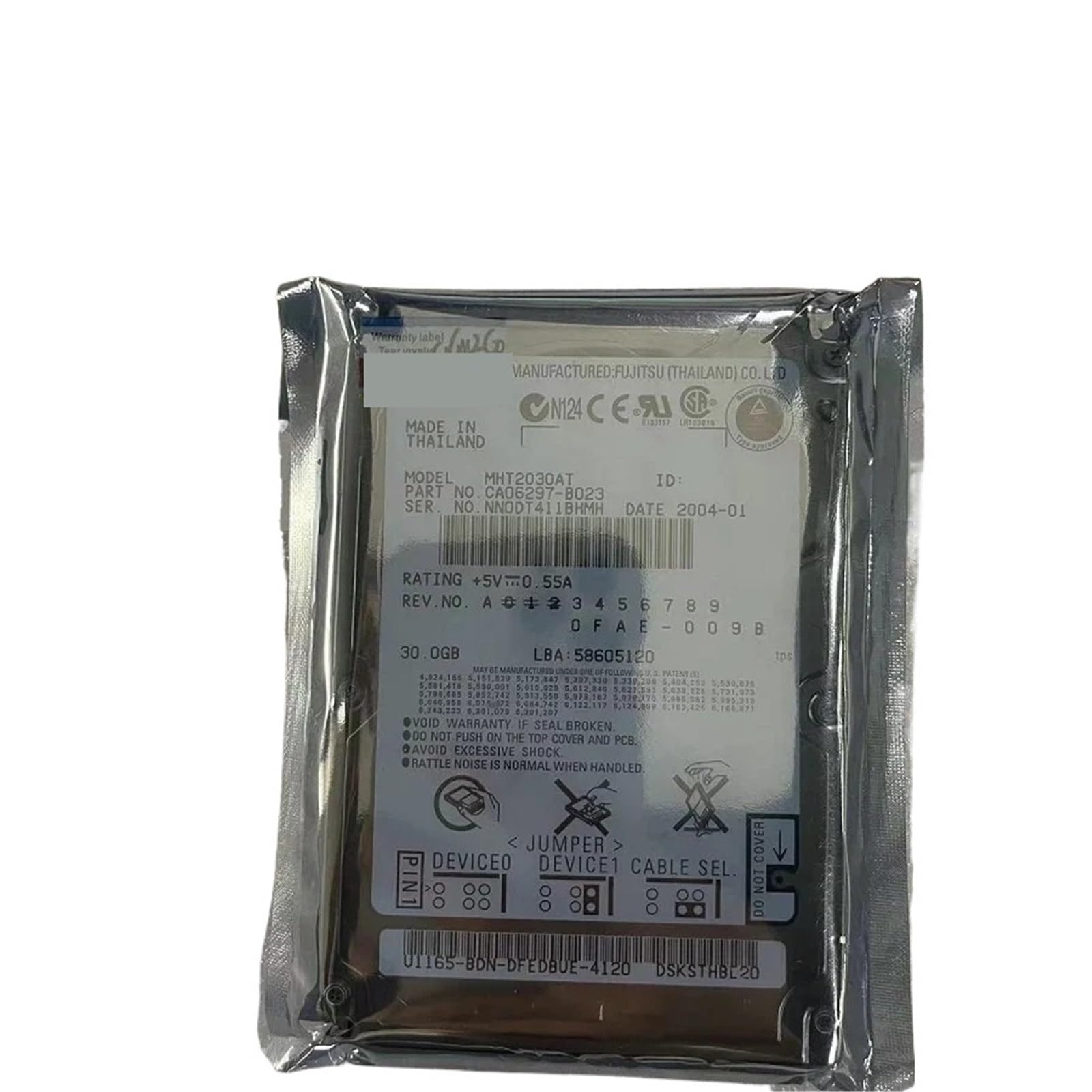 30 GB 2,5 cala IDE 2 MB 4200 obr./min 9,5 mm do wewnętrznego dysku twardego do notebooka HDD dla MHT2030AT