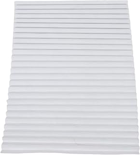 Sonew RV Pleated Blackout Curtains Touch Fastener Non Woven Window Blinds for Motorhomes and Travel Trailers 60x150cm (White)